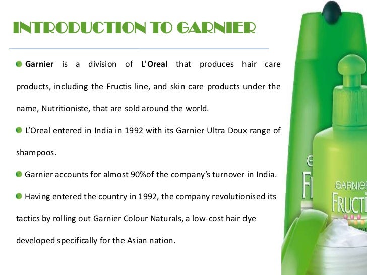 garnier fructis target market swot analysis of garnier fairness cream